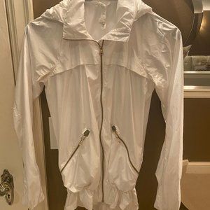 White Lulu Lemon rain jacket